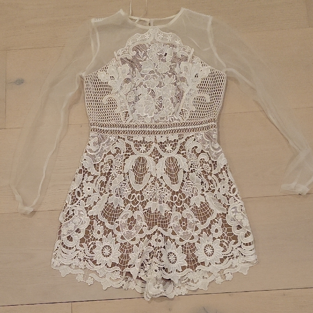 NWT Elegant Ivory Lace Romper
